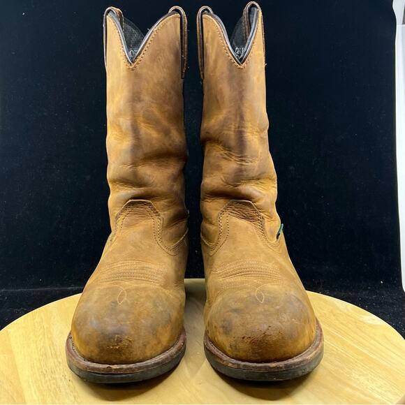 Dan Post DP69691 Men Albuquerque Brown Leather Waterproof Steel Toe Boots 8.5D - Picture 2 of 9